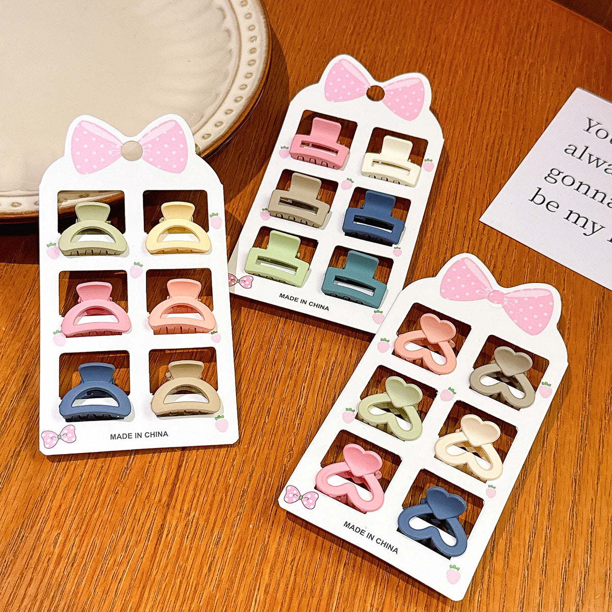 Macaron Color Mini Claw Clip Set
